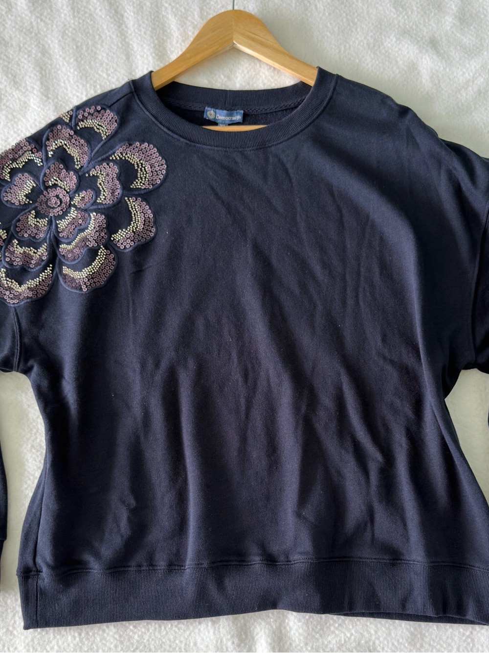 Democracy crewneck sweatshirt, new